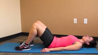 OrthoIndy Exercises  Supine Posterior Pelvic Tilt [upl. by Naujej]