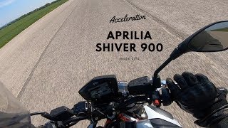 Aprilia Shiver 900 acceleration 0170 kmh [upl. by Ssidnak245]