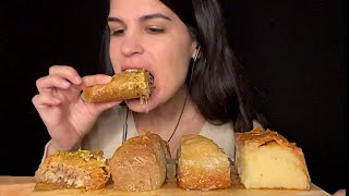 ASMR  BAKLAVA amp MORE SYRUPY DESSERTS  EATING SOUNDS  MUKBANG [upl. by Savitt]