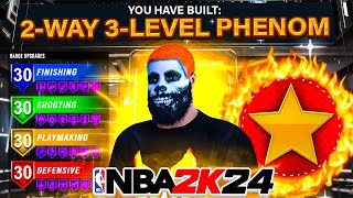 FIRST EVER 2Way 3Level Phenom Build in NBA 2K24 [upl. by Dynah]