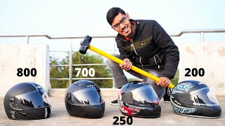 Cheap VS Expensive Helmet Strength Test  पुलिस से बचाने वाले हेलमेट की सच्चाई 😲 [upl. by Ykvir364]