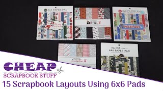 15 Scrapbook Layouts Using 6x6 Pads [upl. by Doris]