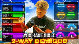 NEW 2WAY SLASHING PLAYMAKER DEMIGOD BUILD on NBA 2K22 THIS BUILD CAN DO EVERYTHING [upl. by Faletti]