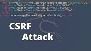 CSRF ATTACK  Cross Site Request Forgery [upl. by Llehsar]