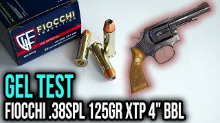 Fiocchi 38spl 125gr XTP 4quot BBL Gel Test Review [upl. by Bergman]