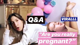 Gender reveal QampA BEHIND THE SCENES 😂 [upl. by Notsgnik]