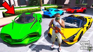 Franklin Stealing Billionaires Secret Sports Cars In GTA 5  SHINCHAN and CHOP [upl. by Tecu]