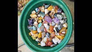 Polishing Gemstones with Thumlers 15 Pound Tumbler [upl. by Anyrak]