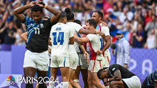 France DETHRONES Fiji in rugby gold medal match behind Antoine Duponts performance  Paris Olympics [upl. by Venezia]