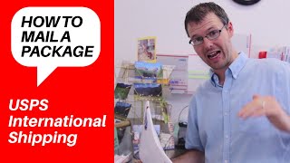 How to Mail and Ship a Package Internationally with the US Post Office  English on the Street [upl. by Ria996]