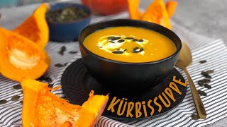 Cremige Kürbissuppe KALORIENARM und super lecker  Suppenrezepte gesund  Hokkaido Kürbis [upl. by Roxi]