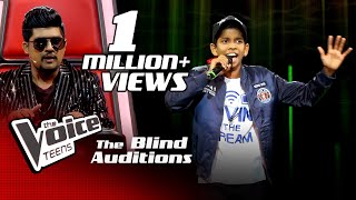 Sithum Perera  Volare  Blind Auditions  The Voice Teens Sri Lanka [upl. by Ardnasal]