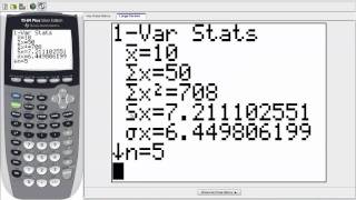 Range Variance Standard Deviation on the TI 8384 Calculator [upl. by Azilanna411]