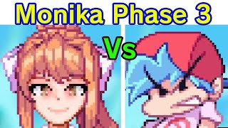 Friday Night Funkin  VS Monika FULL WEEK  Cutscenes FNF ModHard Doki Doki Literature Club [upl. by Salocin]