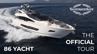 OFFICIAL Sunseeker 86 Yacht Tour [upl. by Adiene936]