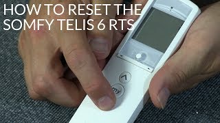 How to reset the Somfy Telis 6 RTS remote control [upl. by Berardo414]