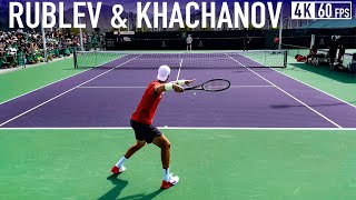 Andrey Rublev amp Karen Khachanov  IW Practice 2023 PART 2 [upl. by Yessej]