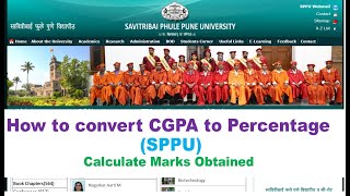 How to Convert CGPA to Percentage amp Calculate Obtained Marks of SPPUPuneVikrant Dhamak [upl. by Steve]