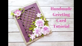 Beautiful Handmade Greeting Card for BirthdayAnniversaryFestivals  DIY Weaving Card Idea [upl. by Lathe]