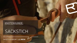 Sackstich Anleitung Knotenkunde Alpinklettern  Tutorial 1343  LAB ROCK [upl. by Hardwick]