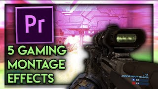 5 Awesome Gaming Montage Effects  Adobe Premiere Tutorial [upl. by Bernette]