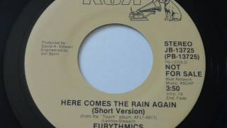 Eurythmics Here Comes The Rain Again 45rpm short edit promo [upl. by Ynamrej]