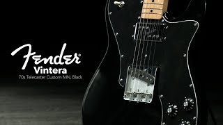 Fender Vintera 70s Telecaster Custom MN Black  Gear4music demo [upl. by Willin]