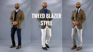 How To Style A Tweed Or Herringbone BlazerHow To Wear A Tweed Or Herringbone Sports Jacket [upl. by Clarisa143]