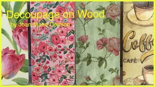 How to Decoupage on Wood using the EASY ‘ironon’ method  For beginners  Create beautiful decor [upl. by Ahsonek]