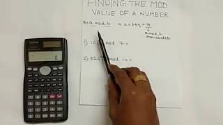 Calculating the MOD value using fx991 MS Calculator [upl. by Vacla]