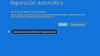 SOLUCIÓN Preparando Reparación Automática Windows 10  diagnosticando su PC [upl. by Eidnar247]