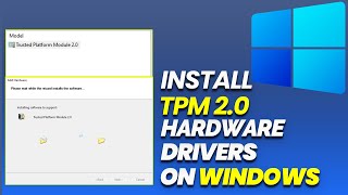 WINDOWS 11 TPM 20  DRIVERS INSTALLATION [upl. by Shaughn]