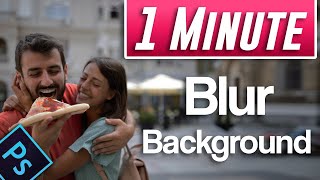 Photoshop  How to Blur Background of Photo Fast Tutorial [upl. by Nwatna611]