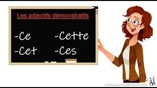 Ce CetCette Ces  Adjetivos demostrativos en francés [upl. by Ayadahs]