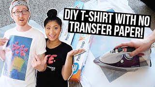 DIY Custom Print TShirts  NO Transfer Paper  COUPLE TRIES [upl. by Eissirk208]