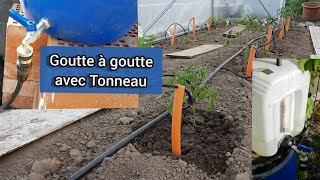 Comment installer un système de goutte à goutte en serre avec tonneau  2021 [upl. by Yendroc]