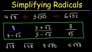 How To Simplify Radicals [upl. by Corinne]