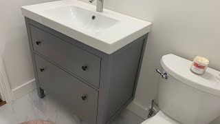 HOW TO install IKEA Hemnes  Odensvik  Dalskär bathroom vanity [upl. by Enylorac298]