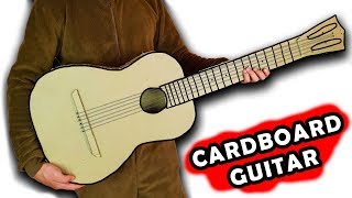 How to Make Guitar from Cardboard with Strings [upl. by Stiles]