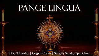 Pange Lingua  Catholic Hymn amp Chant  Holy ThursdayCorpus Christi  Latin w English translation [upl. by Thorncombe753]