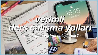 Nasıl Verimli Ders Çalışılır  Verimli Çalışma Teknikleri [upl. by Ardnovahs]