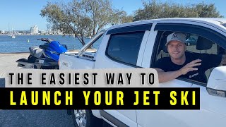 The Easiest Way to Launch a Jet Ski or PWC at the Boat Ramp  How to Reverse a Jet Ski Trailer [upl. by Akira]