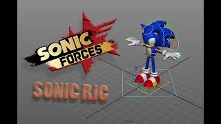 Sonic Forces Model Rig Animation  Autodesk Maya Rig Animation Sonic Rig Download [upl. by Dyer18]