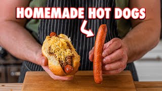 Making The Perfect Hot Dog Completely from Scratch Chili Cheese [upl. by Ecargyram]