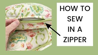 How To Put In A Zipper For Pillow With Cording [upl. by Shields]