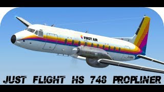 Just Flight HS 748 Propliner  Model Details FSX HD [upl. by Eirod591]