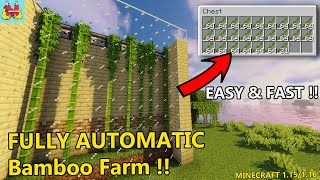 EASY Beginner Automatic Bamboo Farm Minecraft Tutorial FOR ALL PLATFORMS  Minecraft Auto Farm [upl. by Niawd]