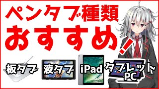 【ペンタブ種類おすすめ】液タブ・板タブ・iPad・タブレットPC、どれが良いの？【選び方】 [upl. by Garrek]