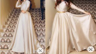 Full heavy long umbrella frock new cutting very easy way [upl. by Ivette190]