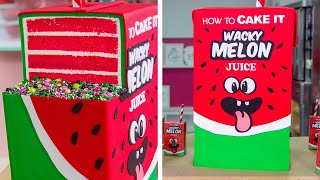 GIANT Juice Box Cake with JUICE INSIDE  How To Cake It [upl. by Berriman]